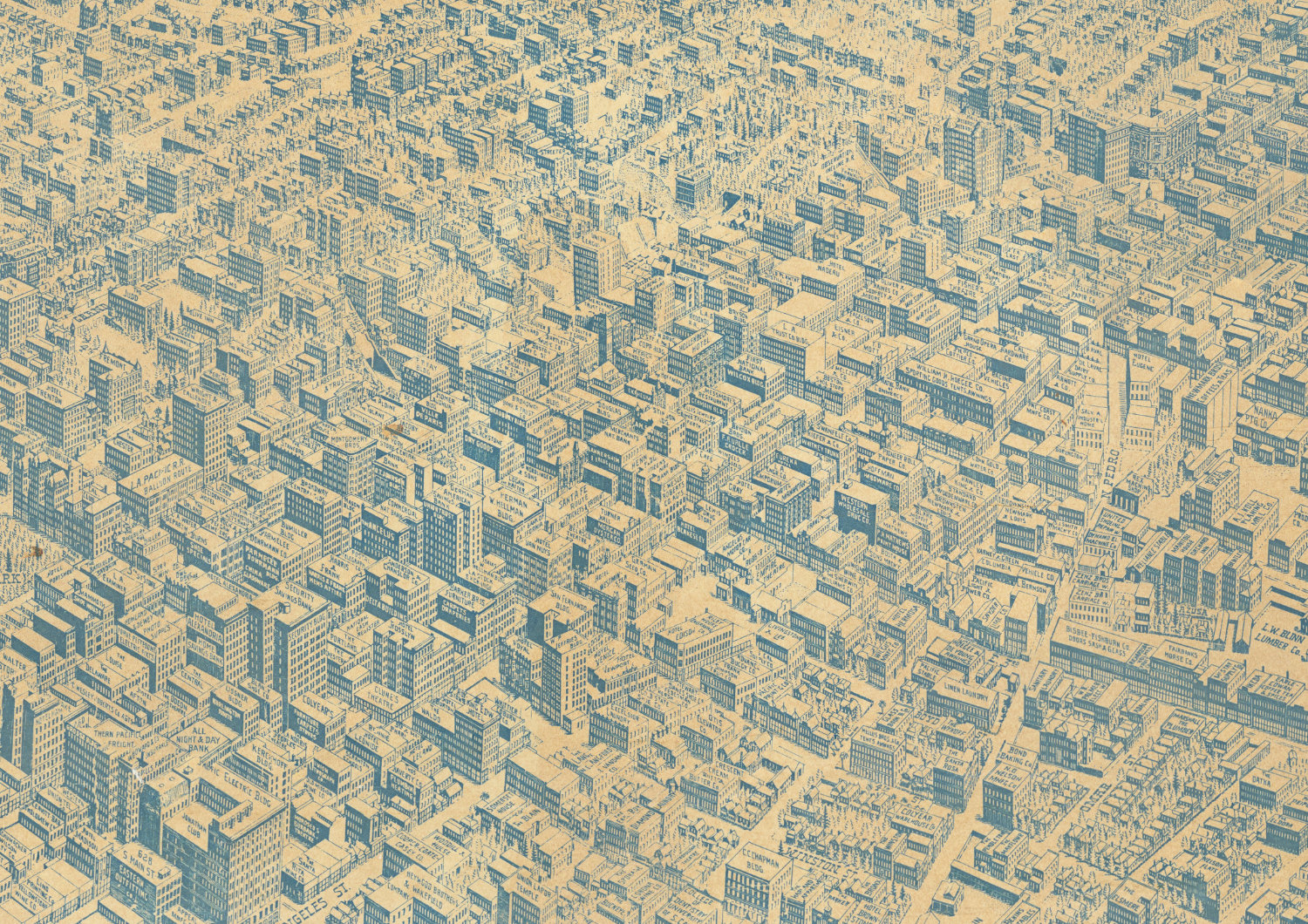 Los Angeles 1909 (Los Angeles Public Library WALLMAP-00102)